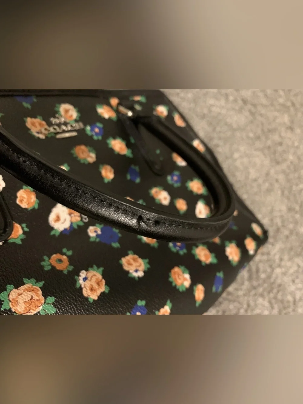 Coach Outlet Margot Satchel Purse With Floral Patterns Includes Matching Wallet